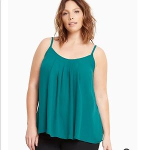 Torrid Emerald Green Pleated Front Cami